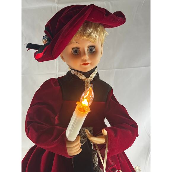 Victorian Animated Christmas Doll Musical Mam'Selle 90s Dynasty Holiday Classic - Picture 11 of 17